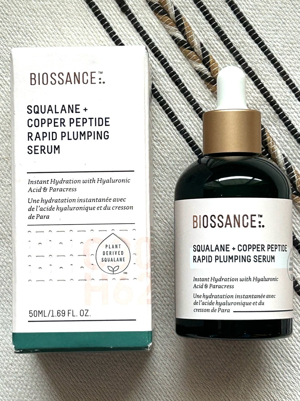 Biossance Squalane + Copper Peptide Rapid Plumping Serum 50mL NEW